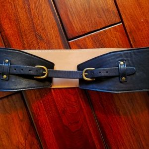 Wilfred black leather belt